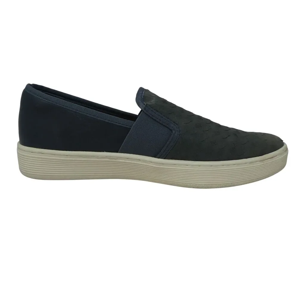 Sofft Blue‎ Leather Slip On Comfort Sneakers Loafers